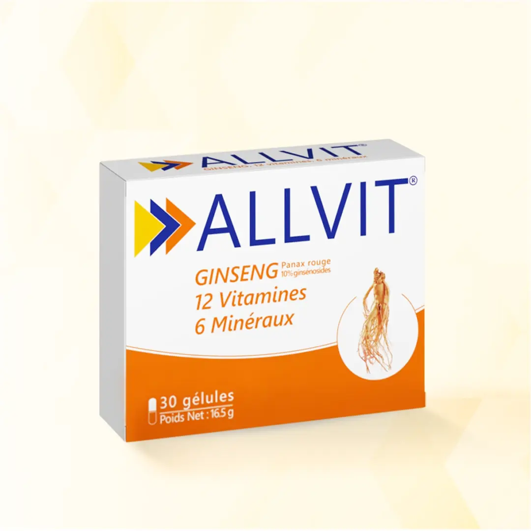 ALLVIT - GINSENG, 12 Vitamines, 6 Minéraux - Allvit 20/ 30 gélules
